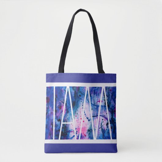 Tote Shopping Bag mit "ICH BIN"-Botschaft Tasche (Vorderseite)