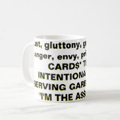 Tote Sins Kaffeetasse (Vorderseite Links)