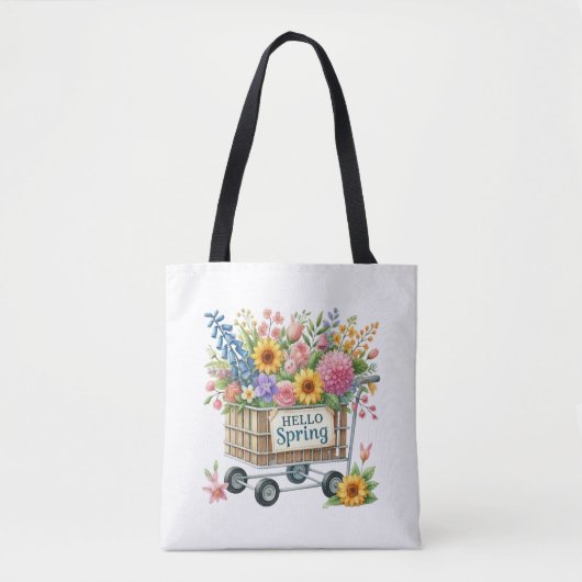 Tote-Spring Floral Kranz-Tasche Tasche (Vorderseite)