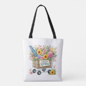 Tote-Spring Floral Kranz-Tasche Tasche (Rückseite)