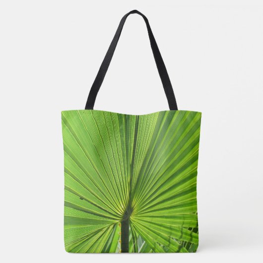 Tote Tag (ao) - Green Palm Frond Tasche (Rückseite)