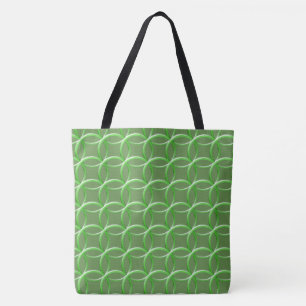 Tote Tag (ao) - Grüne Ringe Kaleidoskop Tasche