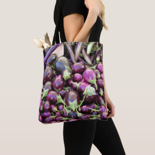Tote Tag (ao) - Lila Gemüse Tasche