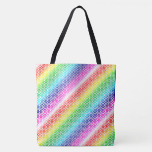 Tote Tag (ao) - Prismatische Farben im Octagon Pat Tasche