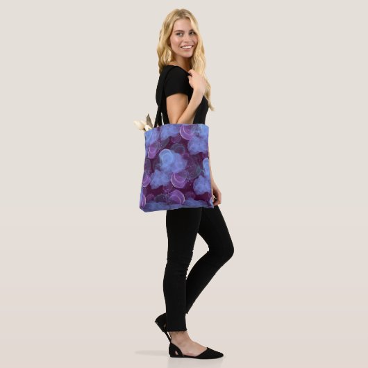 Tote Tag : Blaunebel abstraktes Design Tasche (Am Model)