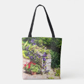 Tote Tag Clematis an der Wand Tasche (Rückseite)