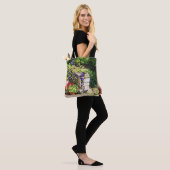 Tote Tag Clematis an der Wand Tasche (Am Model)