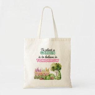 Tote Tag Um einen Garten zu Pflanze ist an Tomor z Tragetasche