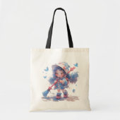 Tote Tag - Whimsical Magic Girl Tragetasche (Vorne)