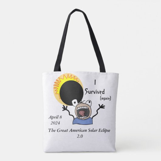 Tote Tasche 2024 Solar Eclipse Survival Edition (Rückseite)