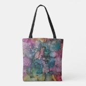 Tote Tasche, "Colorburst Inkblots/Pinks Blues Gold Tasche (Rückseite)