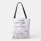 Tote Tasche - Das beste Leben als Oma (Rückseite)