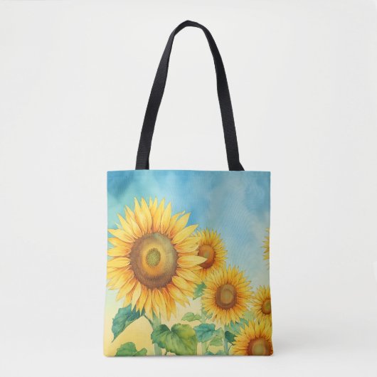 Tote-Tasche für künstlerische Sonnenblumen Tasche (Vorderseite)