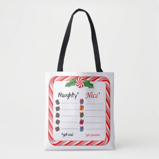 Tote Tasche für Naughty oder Nizza (Vorderseite)