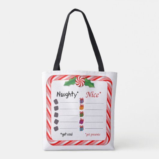 Tote Tasche für Naughty oder Nizza (Rückseite)