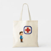 Tote Tasche für verletzte Jungen (Rückseite)