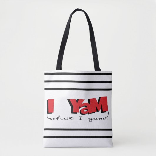 Tote Tasche, "I Yam What I Yam" Tasche (Vorderseite)