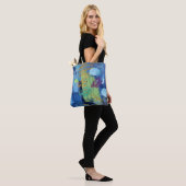 Tote Tasche im blauen Design der Unterwasserhöhle (Am Model)