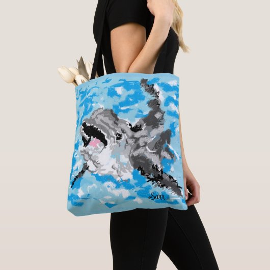 Tote Tasche : Liebe eines Delfins (Von Nahem)