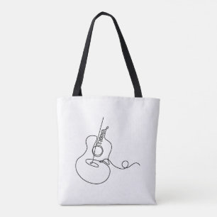 Tote Tasche: Line Art (Gitarre) Tasche