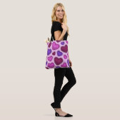 Tote Tasche mit 3D-Glossy Hearts (Am Model)