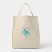 Tote Tasche mit aquamariner Farbe für Kamala Harri (Rückseite)