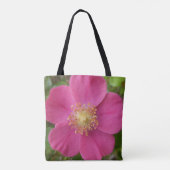 Tote Tasche mit Bild der hellrosa Rose (Rückseite)