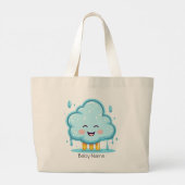 Tote Tasche mit dem Bild einer kleinen Regenwolke (Rückseite)