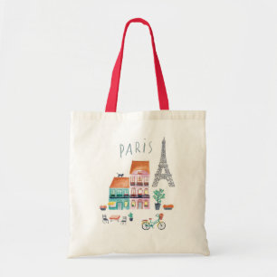 Tote Tasche mit einem Druck der Stadt Paris.