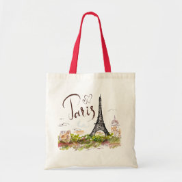 Tote Tasche mit einem Druck des Eiffelturms. Paris