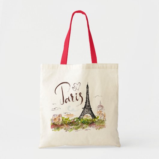 Tote Tasche mit einem Druck des Eiffelturms. Paris (Vorne)
