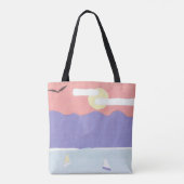 Tote Tasche mit einer Berg/Ozean Szene (Rückseite)