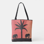 Tote Tasche mit Elefantendesign (Rückseite)