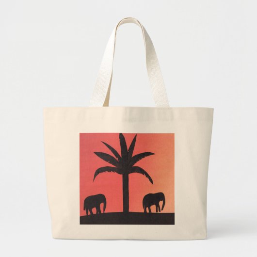 Tote Tasche mit Elefantenszene (Vorne)