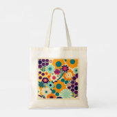 Tote Tasche mit farbigen Blumenmustern (Rückseite)