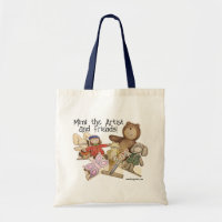 Tote Tasche mit Figuren aus Kinderkunstbuch!