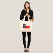 Tote-Tasche mit geweckt Inselflagge Jumbo Stoffbeutel (Vorderseite (Model))