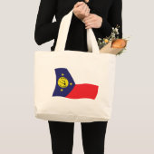 Tote-Tasche mit geweckt Inselflagge Jumbo Stoffbeutel (Vorderseite (Produkt))