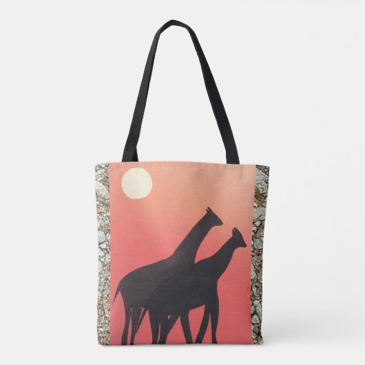 Tote Tasche mit Giraffendesign (Rückseite)