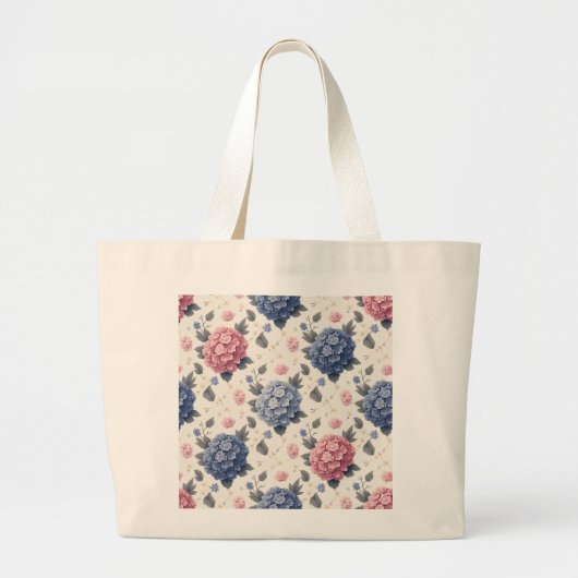 Tote Tasche mit Hydrangedesign (Vorne)