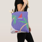 Tote Tasche mit Inselszene (Von Nahem)