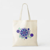 Tote Tasche mit kreativen Blume (Rückseite)