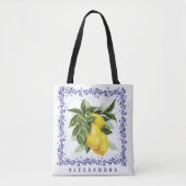 Tote Tasche mit Lemon Design (Vorderseite)