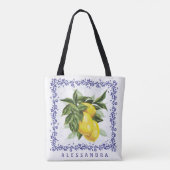 Tote Tasche mit Lemon Design (Rückseite)