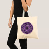 Tote Tasche mit lila Mandala-Design (Vorderseite (Produkt))