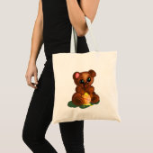 Tote Tasche mit Niedlichem Honigbär - Malerei (Vorderseite (Produkt))