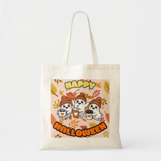 Tote Tasche mit Niedlichen Geistern und glückliche (Vorne)