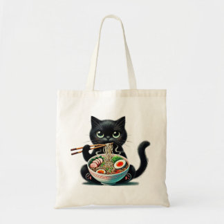 Tote Tasche mit Niedlichen Katzen geniessen Ramen