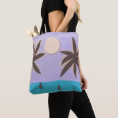 Tote Tasche mit Palmen und Lavender Sky (Von Nahem)