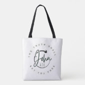 Tote Tasche mit Schrift (Rückseite)